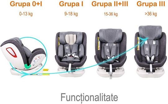 Buf Boof Platinum Deluxe Car Seat i-Size with Isofix Gray 0-36 kg