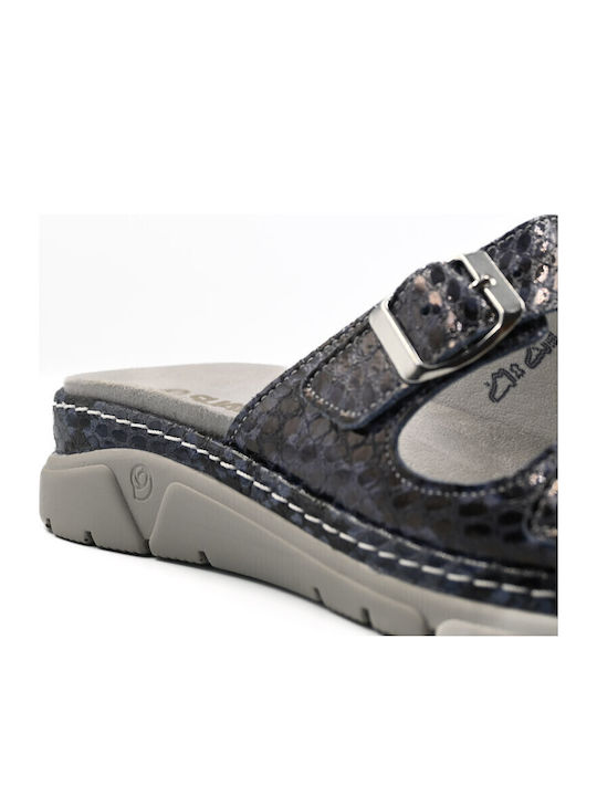 Damen Anatomische Blaue Flatforms Sandalen