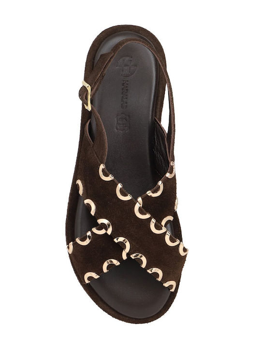 Women's Flat Sandals Flatforms Brown
