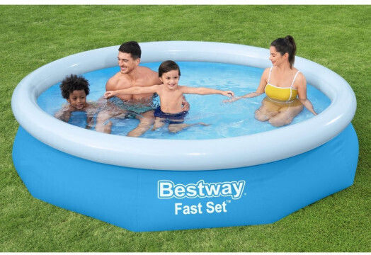 Bestway Runde Schwimmbecken 3200lt Aufblasbar Blau