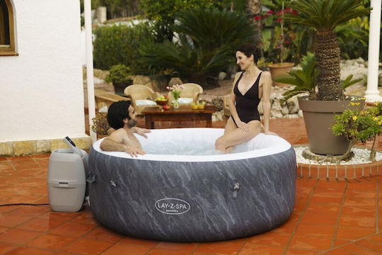 Bestway Στρογγυλή Πισίνα Φουσκωτή με Υδρομασάζ 180x66εκ.