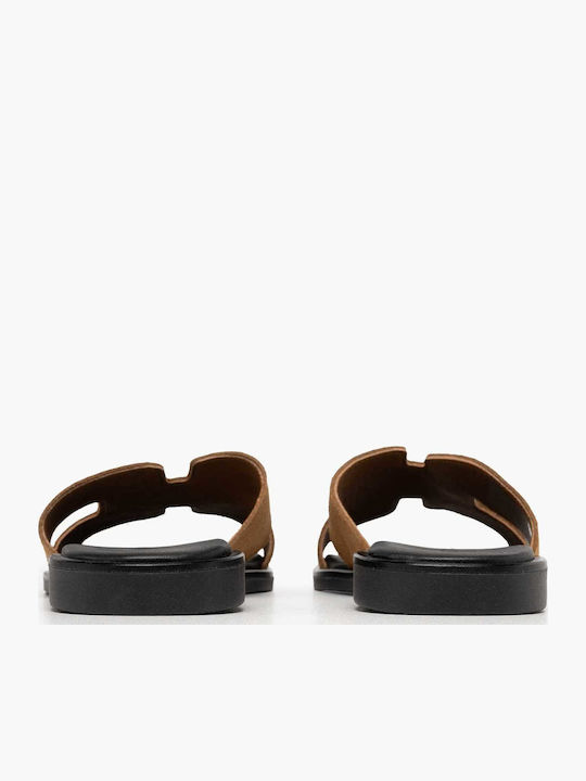 Women's Flat Sandals Tabac Brown
