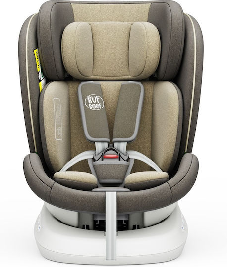 Buf Boof TWT Plus Deluxe Scaun Auto pentru Copii High-back Booster i-Size cu Isofix Light Brown 0-36 kg