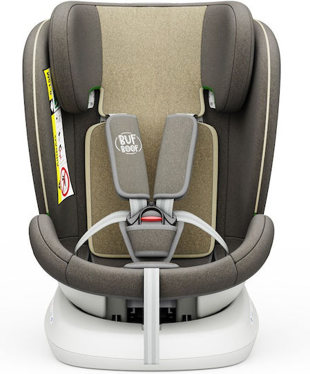 Buf Boof TWT Plus Deluxe Scaun Auto pentru Copii High-back Booster i-Size cu Isofix Light Brown 0-36 kg