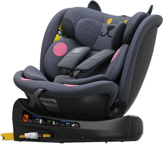 Buf Boof B-Joy Deluxe Scaun Auto i-Size cu Isofix Gri Închis CAT 0-36 kg
