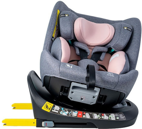 Buf Boof Saphir Deluxe Детско Столче за Кола i-Размер с Isofix Розов 0-36 кг