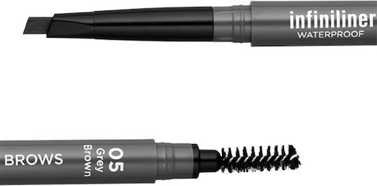 Mon Reve Infiniliner Gel Brow Pencil Αδιάβροχο Μολύβι για Φρύδια 05 Grey Brown