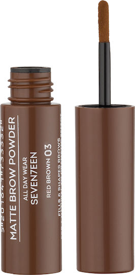 Seventeen All Day Wear Matte Σκιά για Φρύδια 03 Red Brown