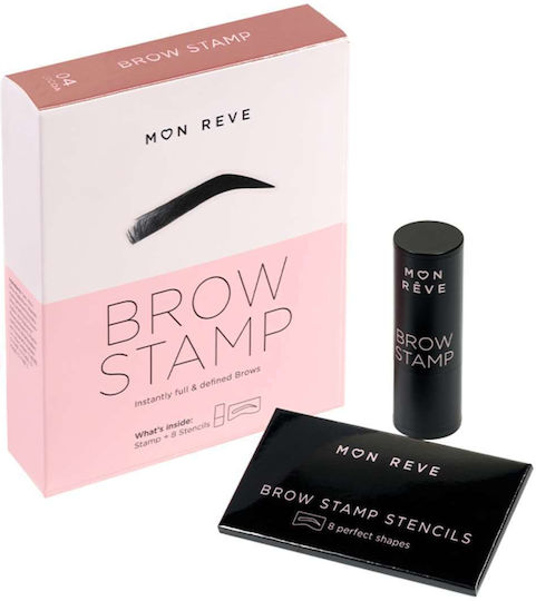 Mon Reve Stamp & 8 Șabloane Machiaj Pentru Sprâncene 01 Blond Deschis 0.8gr