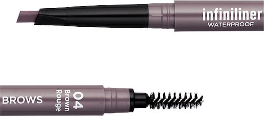 Mon Reve Infiniliner Gel Brow Pencil Waterproof Eyebrow Pencil 04 Brown Rouge