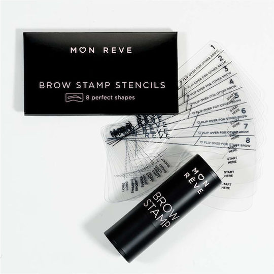 Mon Reve Stamp & 8 Șabloane Machiaj Pentru Sprâncene 01 Blond Deschis 0.8gr