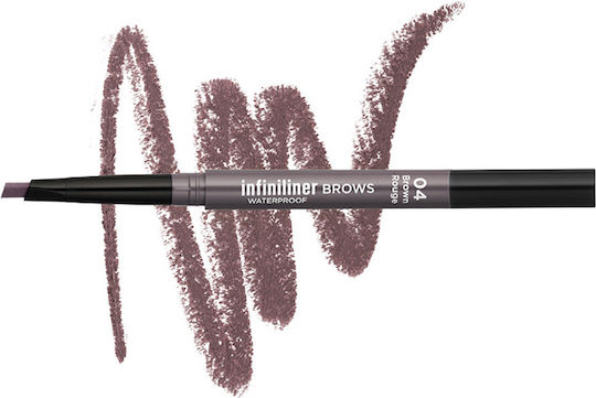 Mon Reve Infiniliner Gel Brow Pencil Waterproof Eyebrow Pencil 04 Brown Rouge