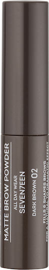 Seventeen All Day Wear Matte Eyeshadow For Eyebrows 02 Dark Brown