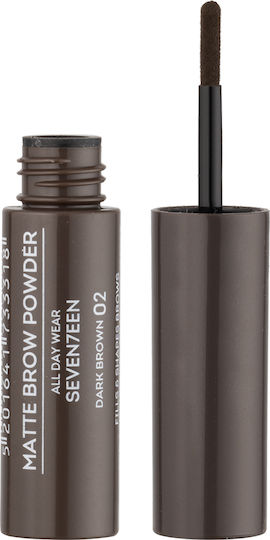 Seventeen All Day Wear Matte Eyeshadow For Eyebrows 02 Dark Brown