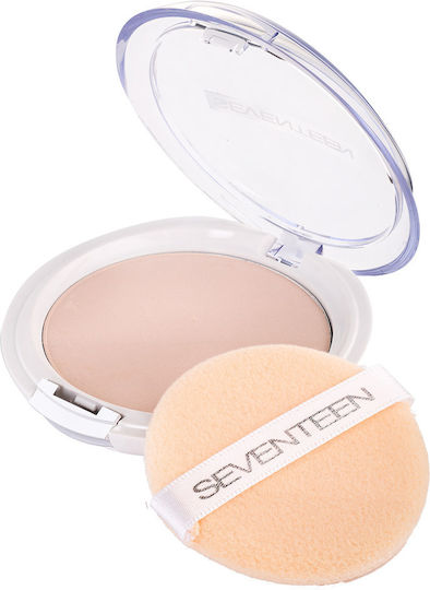 Seventeen Natural Silky Transparent Compact Powder Πούδρα 3 Medium Beige SPF15 10gr
