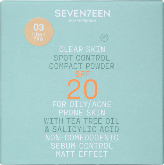 Seventeen Skin Tea Tree Oil Spot Control Compact Powder SPF20 Πούδρα No.3 SPF20 10gr