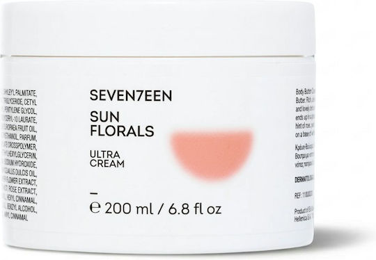 Seventeen Ultra Cream Sun Florals Moisturizing Body Cream with Shea Butter 200ml