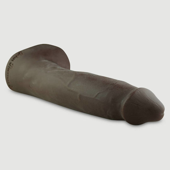 Терастно Реалистично Силиконово Дилдо Mr Smooth Платинен Силикон X-Large 31,7 См Тъмно Кафяво
