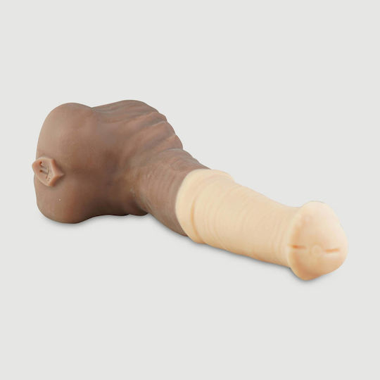 Large Silicone Horse Dildo Wild Horse Platinum Silicone Large Horse Dildo 25.4 Cm White Brown