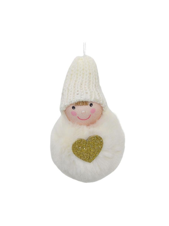Hanging Heart Fabric Christmas Tree Ornament 7cm