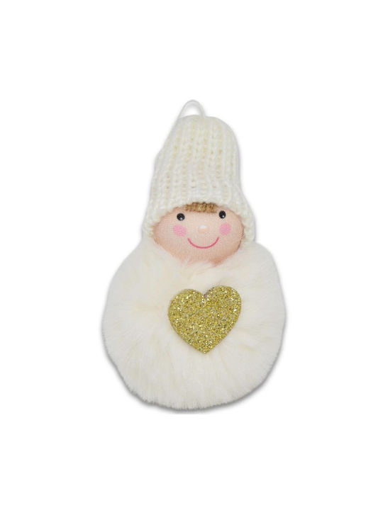 Hanging Heart Fabric Christmas Tree Ornament 7cm