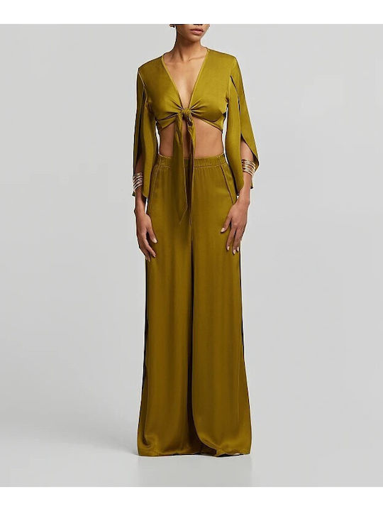 Women's Satin Pantaloons Olive