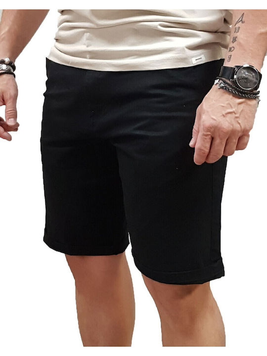 Rebase Pantaloni Scurți Bărbați Chino Negri