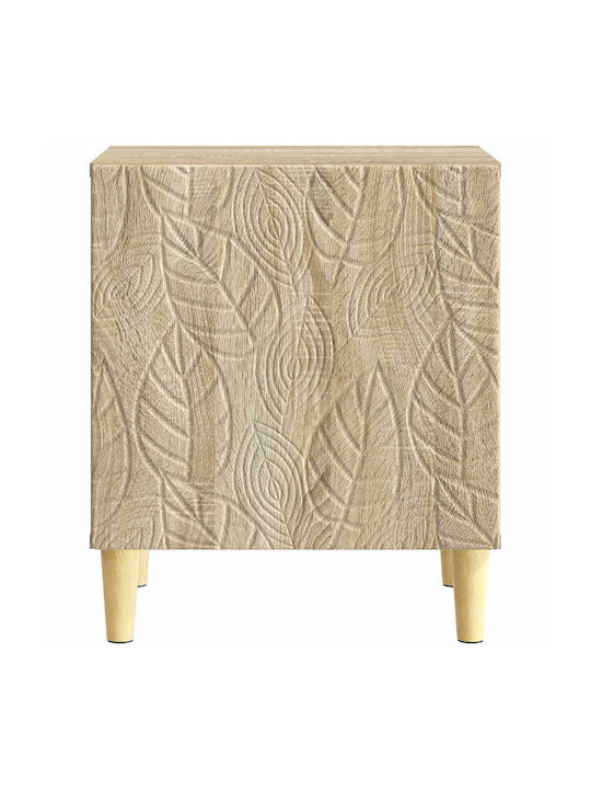 Nachttische Holz Beige 2Stücke 43x34.5x50cm