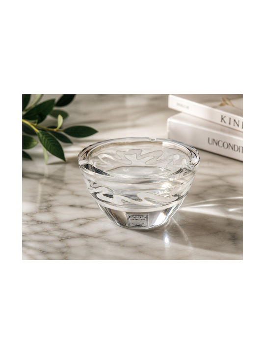 Γυάλινο Σταχτοδοχείο Τασάκι Sea Waves Espiel Glass Ashtray 13x8 Cm