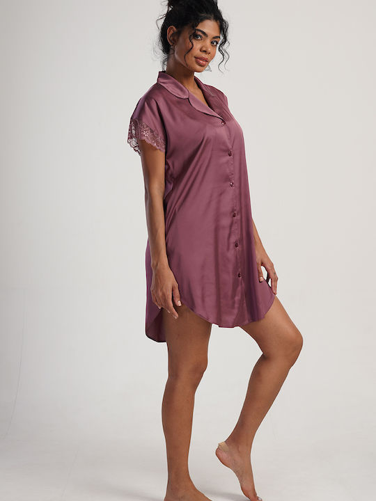 Vienetta Secret Summer Women's Nightgown Pink Vienetta Secret Summer Women's Nightgown Pink