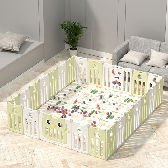 Homeone Gard de joacă din plastic, Bufniță, Verde, Mty03-grn
