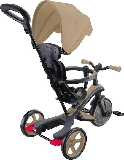 Globber Explorer Trike Μετατρεπόμενο με Χειρολαβή Γονέα 4 σε 1 για 2+ Ετών Μπεζ