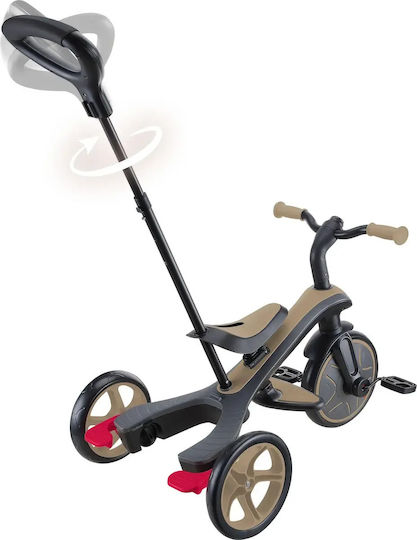 Globber Explorer Trike Μετατρεπόμενο με Χειρολαβή Γονέα 4 σε 1 για 2+ Ετών Μπεζ