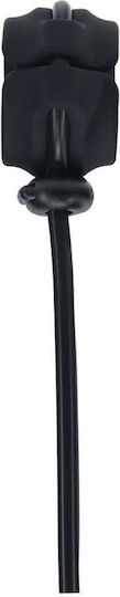 Abnehmbarer Weit Einstellbarer Silikon Penisring 5mm Schwarz