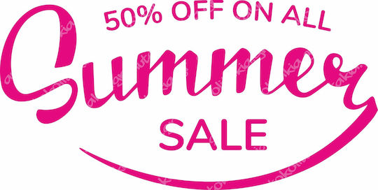 Αυτοκόλλητο Εκπτώσεων - Summer Sale 121 - 50cm X 25cm