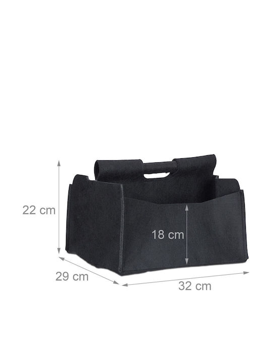 Relaxdays Raft De Reviste Negru 29x24x32cm
