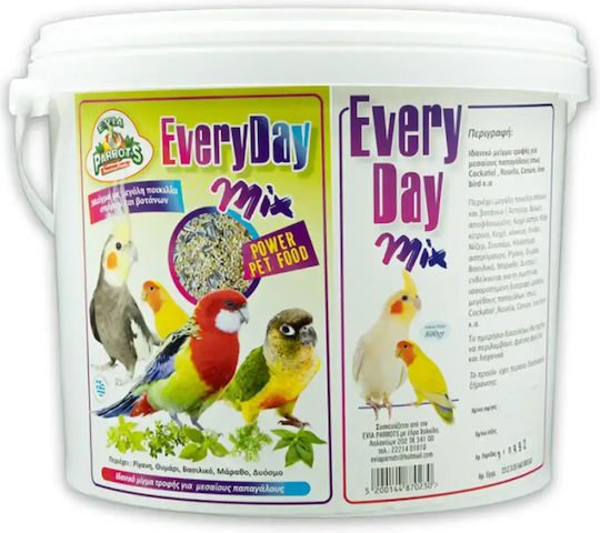 Evia Parrots Tägliche Mischung Vogelfutter Für Mittlere Papageien 3kg