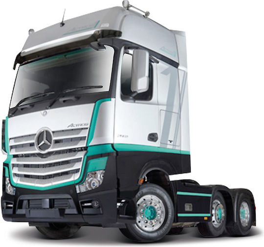 Mounted Miniatures Mercedes Actros Gray Green 1/43 Burago