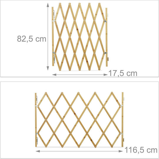 Relaxdays Divider de verandă pentru Câini de Culoare Bej 116.5 x 19 x 82.5cm
