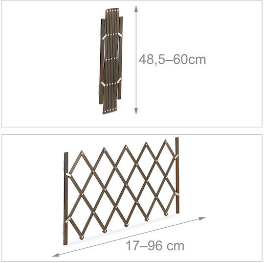 Relaxdays Διαχωριστικό Σκύλου σε Καφέ Χρώμα 96 x 3 x 96εκ.