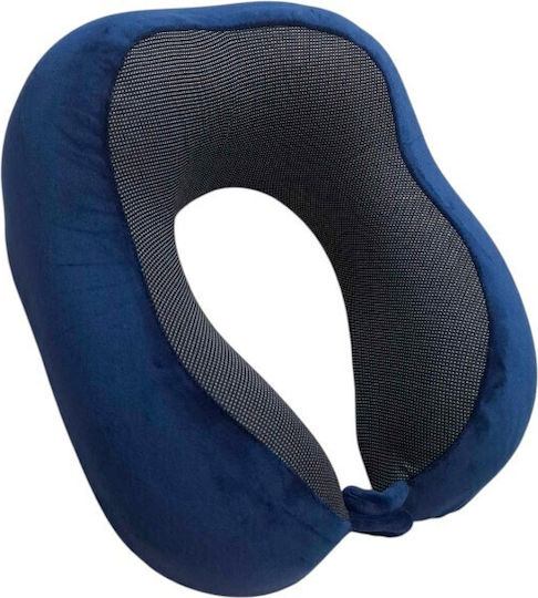 Travel Pillow Memory Foam Blue
