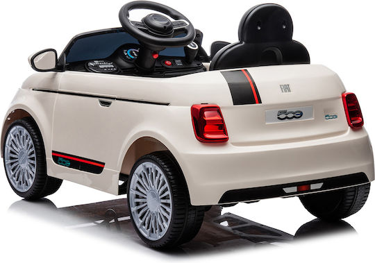 Fiat 500 Μονοθέσιο με Τηλεκοντρόλ 12 Volt Μπεζ