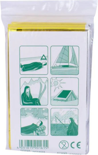 Isothermische Survival-Decke Erwachsene Gold-Silber 1.60 X 2.10 M