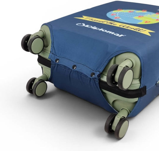 Diplomat Luggage Cover Blue Medium 55-64cm