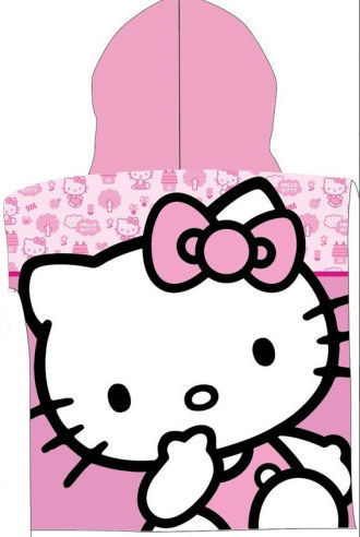Poncho Quick Dry Microfiber 50x100cm Sanrio Hello Kitty 172 Pink Dimcol