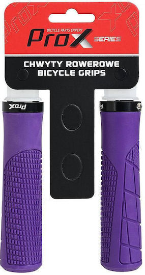 Pro-X Fahrradlenkergriffe 130mm Verriegelung Handlebar Griffe Lila