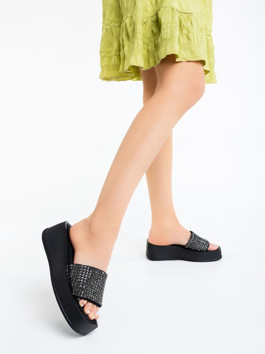 Women's Platforms Summer Style Black Slippers
