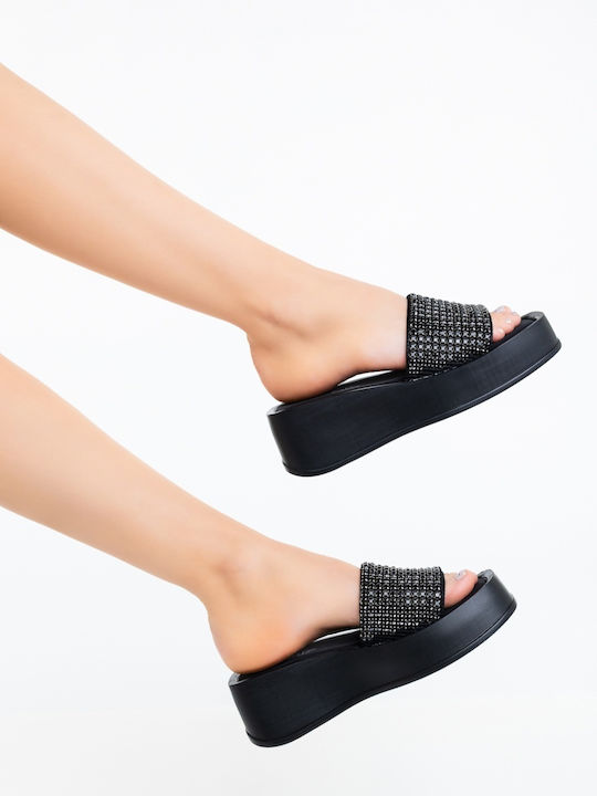 Women's Platforms Summer Style Black Slippers