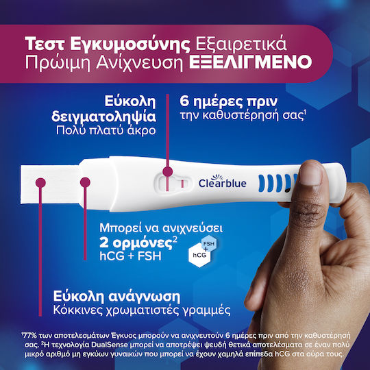 Clearblue Πρώιμη Ανίχνευση Τεστ Εγκυμοσύνης 1τμχ