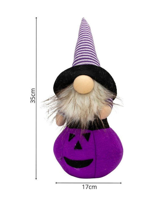 Home&Styling Collection Weihnachtsfigur Auf Kürbis 35cm LED Halloween Lila